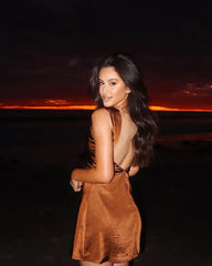 Havanna Mini Dress - Chocolate