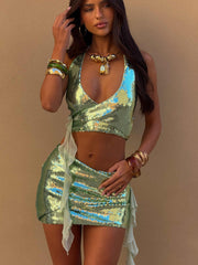 POPPEI MINI SKIRT MINT GREEN
