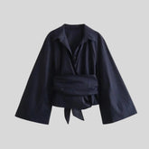 Women's Going Out Tops With Tie Belt