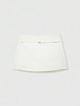 Zipper Waist Belted Midi Skort