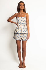 Aureole Short Set - Dusty Blue
