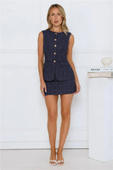 Work Fashionista Tweed Set Navy