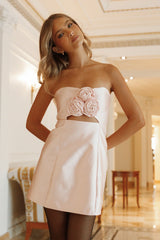 Te Amo Strapless Mini Dress - Baby PInk