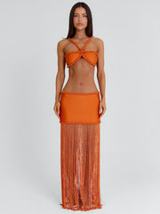 Angeline Crop Top Orange