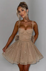 Polly Mini Dress - Gold Sparkle