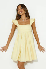 Ready For Brunch Mini Dress Yellow
